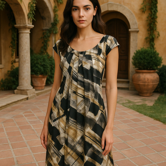 About Dresses & Skirts - About Huevo Blanco Italian made silk women's dress Size 42 elegant old money